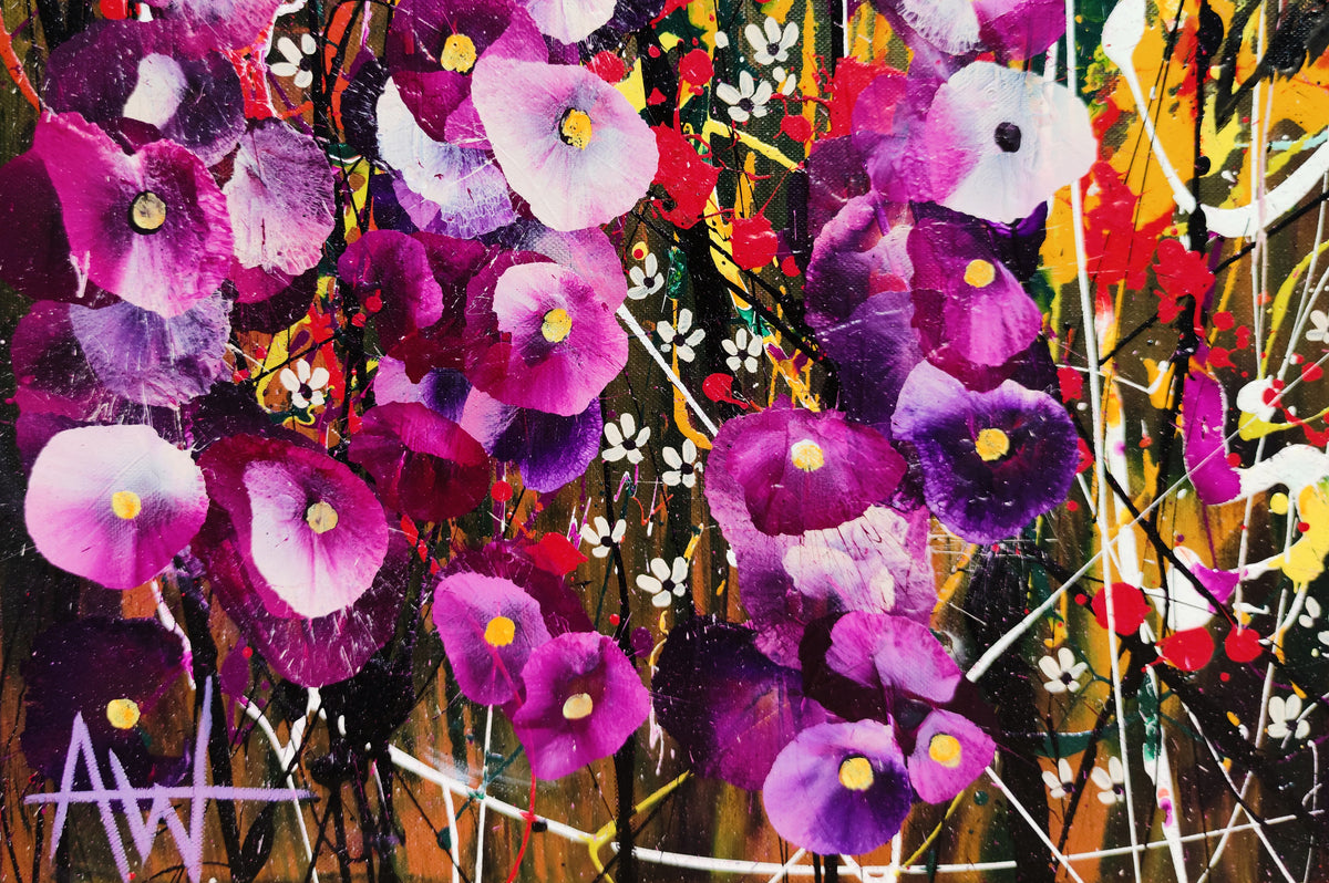 The Wild Floralia (Diptych)- Abstract Expressionist Floral The Wild Floralia (Diptych)- Abstract Expressionist Floral