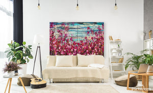 Summer in Pink - Large Painting (Diptych)