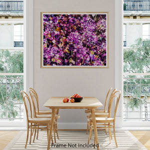 Valse pourpre - Peinture florale abstraite vibrante aux tons violets