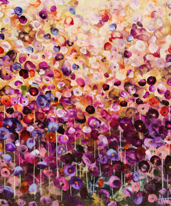 Bloomlight - Vibrant Abstract Floral Painting in Warm Tones