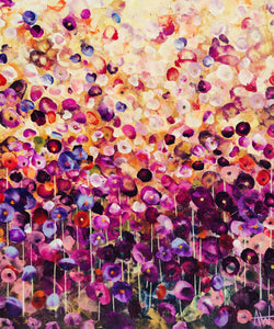 Bloomlight - Vibrant Abstract Floral Painting in Warm Tones