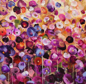 Bloomlight - Vibrant Abstract Floral Painting in Warm Tones