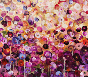 Bloomlight - Vibrant Abstract Floral Painting in Warm Tones