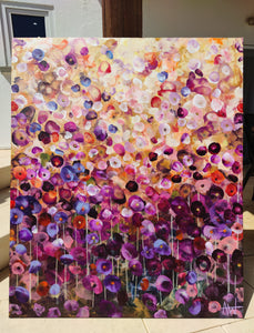 Bloomlight - Vibrant Abstract Floral Painting in Warm Tones