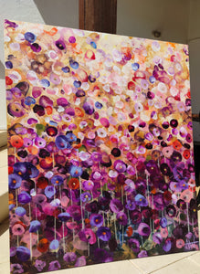 Bloomlight - Vibrant Abstract Floral Painting in Warm Tones