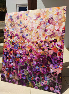 Bloomlight - Vibrant Abstract Floral Painting in Warm Tones