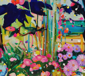 Blossom Grove - Grande dipinto ad olio
