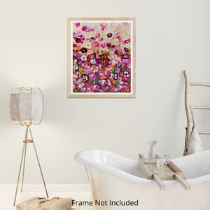 Garden Rhapsody #1 - Expressive Abstract Floral Landscape