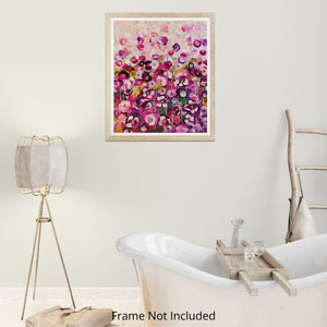 Garden Rhapsody #2 - Expressive Abstract Floral Landscape
