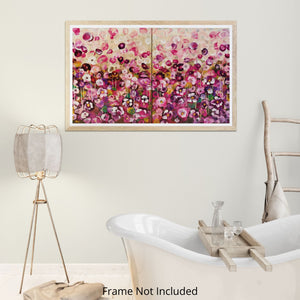 Garden Rhapsody - Diptych abstract Floral