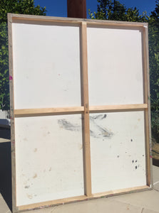 Wildrosenstrauch – Ausdrucksstarkes Blumenbild mit rosa Rosen auf Leinwand
