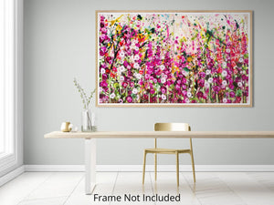 Petal Hullabaloo – Large Expressionist Floral Painting