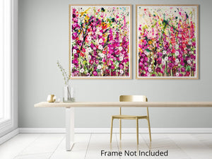 Petal Hullabaloo – Large Expressionist Floral Painting