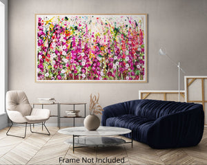 Petal Hullabaloo – Large Expressionist Floral Painting