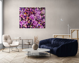 Valse pourpre - Peinture florale abstraite vibrante aux tons violets