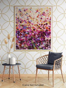 Bloomlight - Vibrant Abstract Floral Painting in Warm Tones