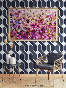 Petals on a Spring Zephyr – Abstract Floral Oil Landscape