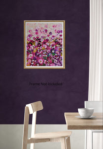 Garden Rhapsody #2 - Expressive Abstract Floral Landscape