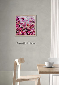 Crimson Blooms - Vibrant Floral Landscape