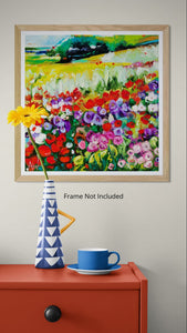Fields of Joy - Vibrant Wildflower Meadow Landscape
