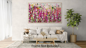 Petal Hullabaloo – Large Expressionist Floral Painting
