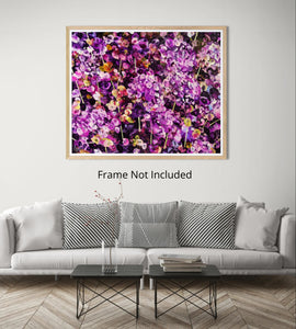 Valse pourpre - Peinture florale abstraite vibrante aux tons violets