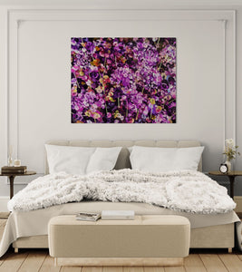 Valse pourpre - Peinture florale abstraite vibrante aux tons violets