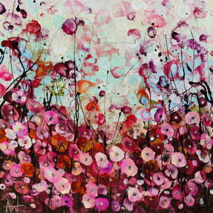 花卉节 – 粉色抽象花卉画