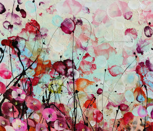 花卉节 – 粉色抽象花卉画