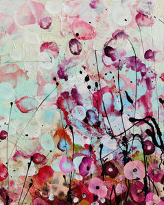 花卉节 – 粉色抽象花卉画