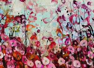 花卉节 – 粉色抽象花卉画