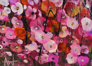 花卉节 – 粉色抽象花卉画