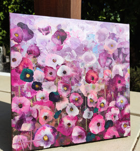 Crimson Blooms - Vibrant Floral Landscape