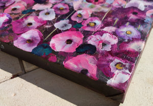 Crimson Blooms - Vibrant Floral Landscape