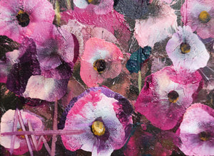 Crimson Blooms - Vibrant Floral Landscape