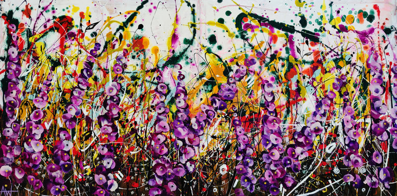 The Wild Floralia (Diptych)- Abstract Expressionist Floral The Wild Floralia (Diptych)- Abstract Expressionist Floral