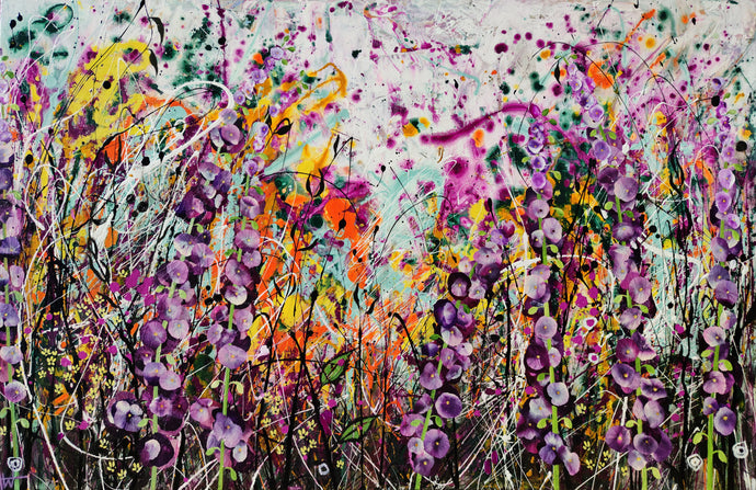 Foxglove Sugarwind - 大型表现主义花卉风景画