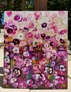Garden Rhapsody #1 - Expressive Abstract Floral Landscape