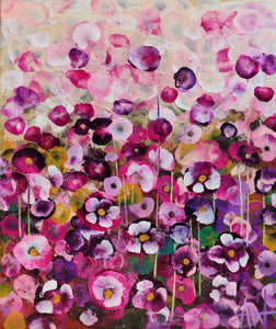Garden Rhapsody #2 - Expressive Abstract Floral Landscape
