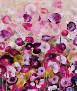 Garden Rhapsody #2 - Expressive Abstract Floral Landscape
