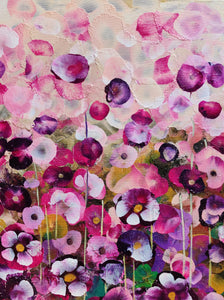Garden Rhapsody #2 - Expressive Abstract Floral Landscape