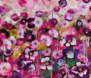 Garden Rhapsody #2 - Expressive Abstract Floral Landscape