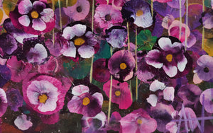 Garden Rhapsody #2 - Expressive Abstract Floral Landscape