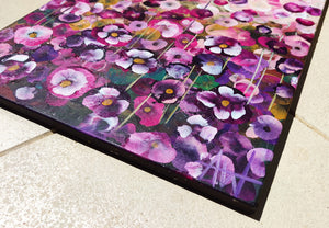 Garden Rhapsody #2 - Expressive Abstract Floral Landscape