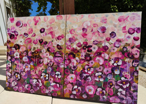 Garden Rhapsody - Diptych abstract Floral
