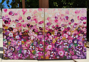 Garden Rhapsody - Diptych abstract Floral