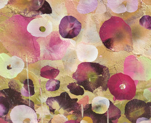 Garden Whispers - Large Textured Floral Abstract Landscape