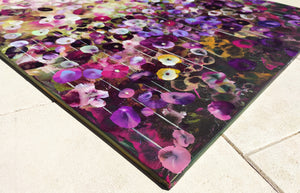 Garden Whispers - Large Textured Floral Abstract Landscape