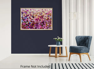 Petals on a Spring Zephyr – Abstract Floral Oil Landscape