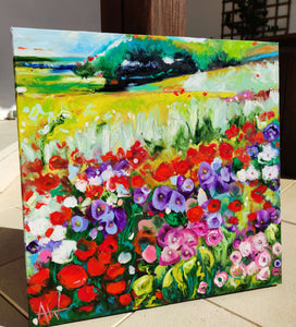 Fields of Joy - Vibrant Wildflower Meadow Landscape